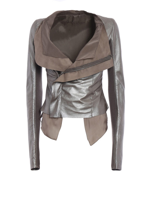 RICK OWENS HUN: leather jacket - Dirt S/S 18 lambskin jacket