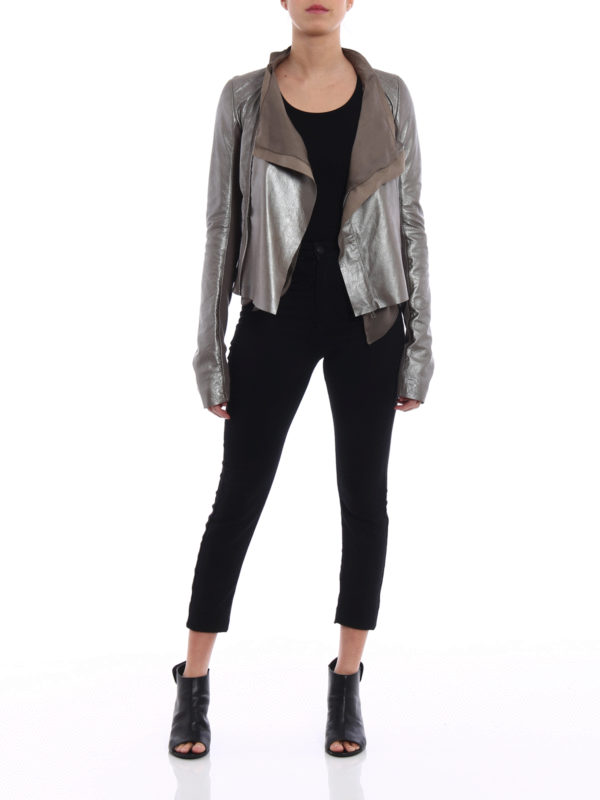 RICK OWENS HUN: leather jacket online - Dirt S/S 18 lambskin jacket