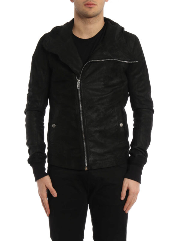 RICK OWENS HUN: Chaquetas de cuero online - Forever Bullet