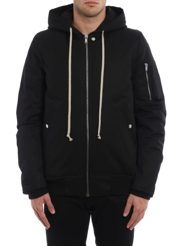 Padded jackets Rick Owens - Hooded flight bomber jacket