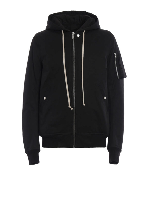 ジャケット・アウター Rick Owens HOODED FLIGHT BOMBER 48 Rick Owens HOODED FLIGHT BOMBER