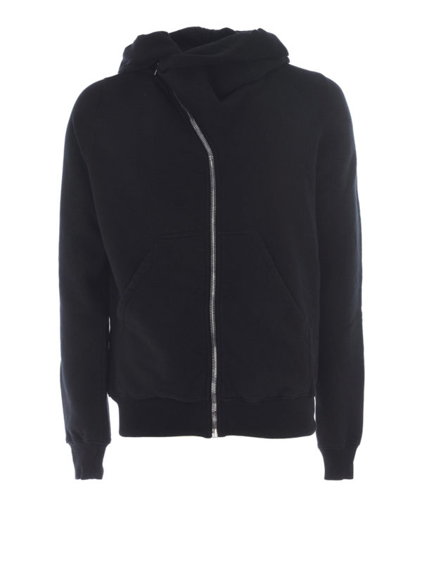 Rick owens asymmetric zip on sale hoodie