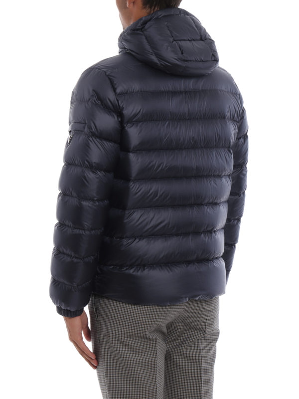 Ripstop navy padded jacket shop online: PRADA