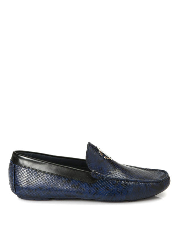 ROBERTO CAVALLI: Loafers & Slippers online - Python leather loafers