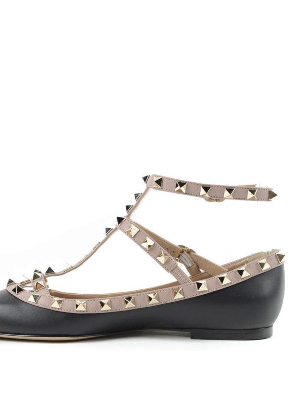 Rockstud flat shoes shop online: VALENTINO GARAVANI