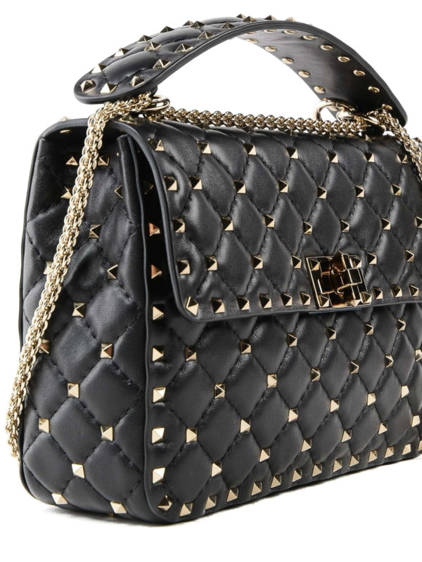 Rockstud Spike black crossbody bag shop online: VALENTINO GARAVANI