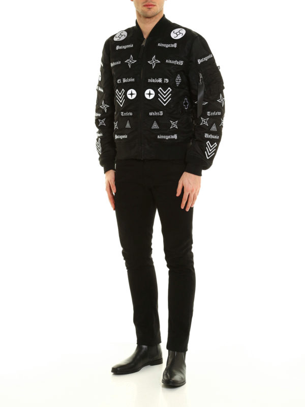 ボンバージャケット Roldan Alpha Ma-1 - 黒 shop online: Marcelo Burlon