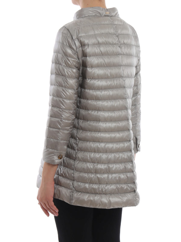 Rossella grey long puffer jacket shop online: HERNO