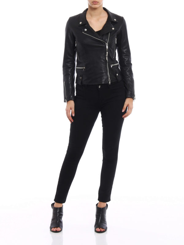 S.W.O.R.D 6.6.44: leather jacket online - Soft leather fitted jacket