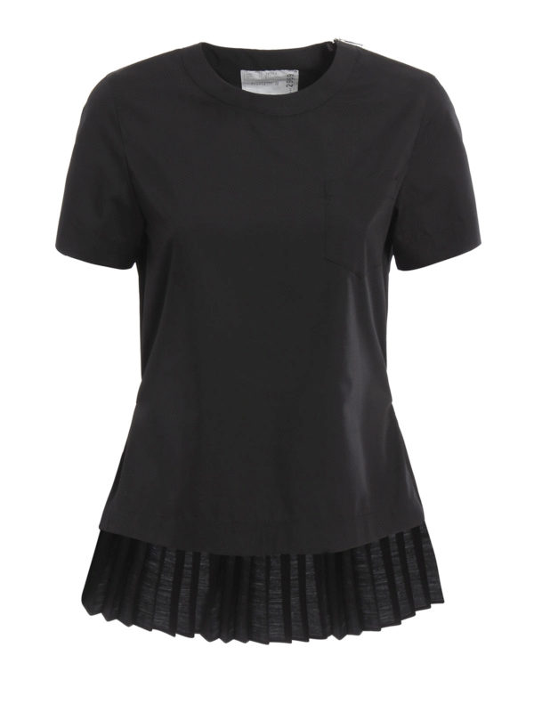 Sacai: blouses - Pleated back blouse