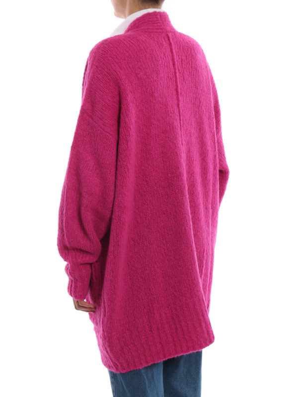 Sadlery pink drop alpaca blend long cardigan shop online: Isabel Marant Etoile
