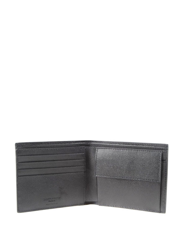 SAINT LAURENT buy online Bi-fold hammered leather wallet