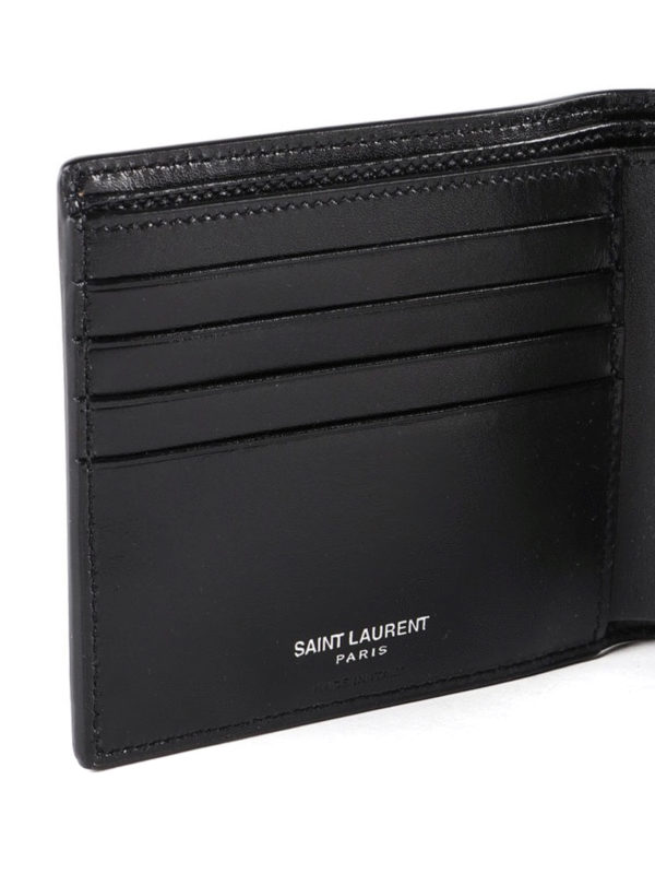SAINT LAURENT buy online East/West leather bifold wallet