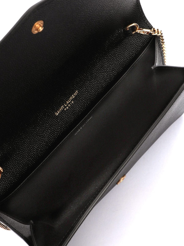 SAINT LAURENT buy online Hammered leather crossbody wallet