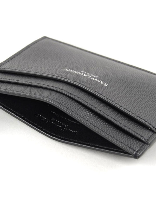 SAINT LAURENT buy online Leather logo embossed card holder