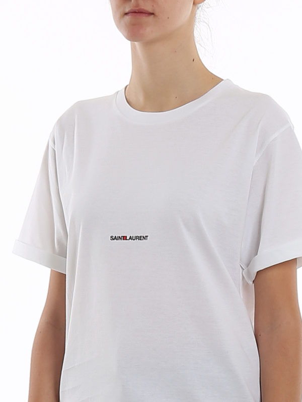 SAINT LAURENT buy online Logo lettering print T-shirt