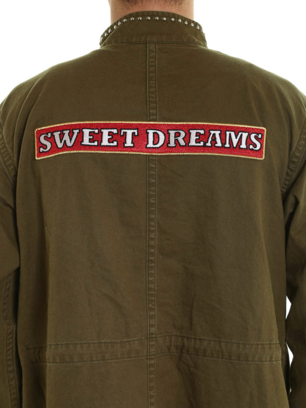 SAINT LAURENT buy online Studded parka with patch