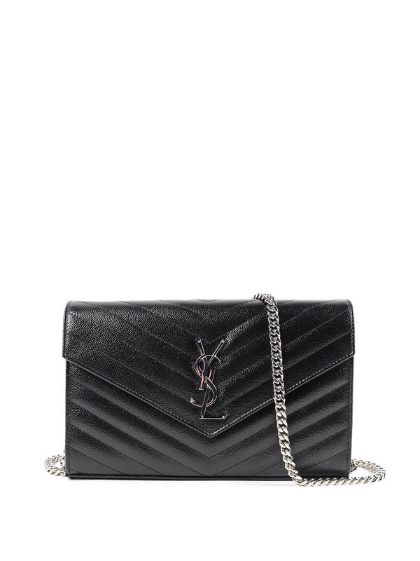 SAINT LAURENT: cross body bags - Monogram bag with chain