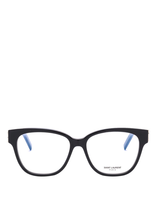 SAINT LAURENT: Occhiali - Occhiali da vista neri lucidi SL M33