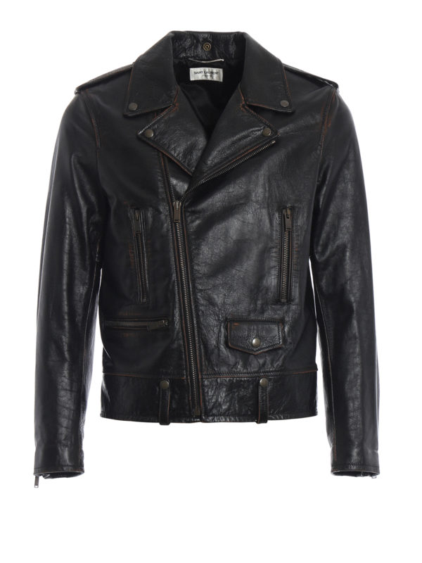 Used leather sale biker jacket