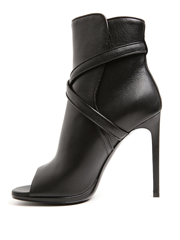 SAINT LAURENT: Stiefeletten online - Peeptoe-Stiefeletten