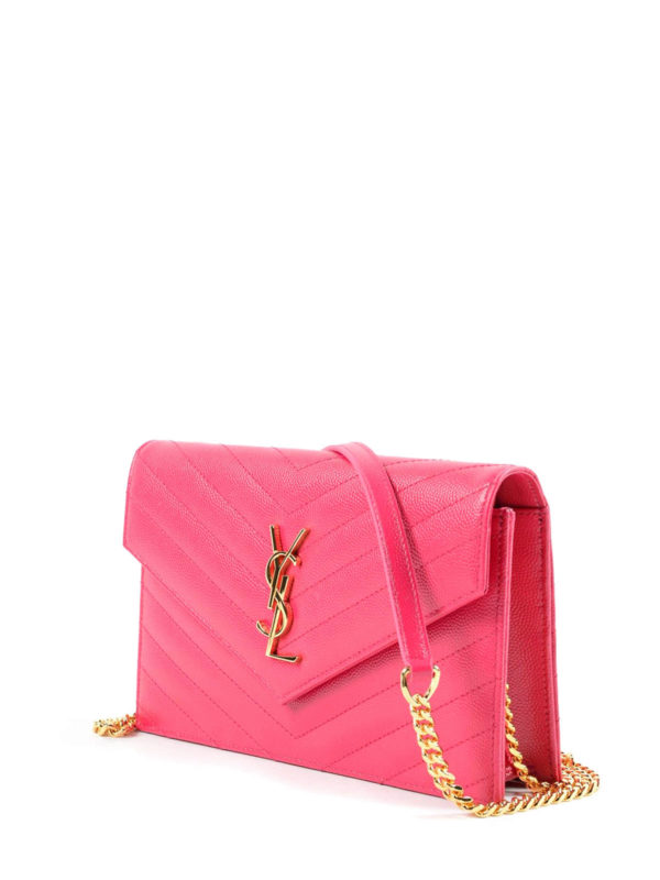 SAINT LAURENT: cross body bags online - Monogram envelope crossbody
