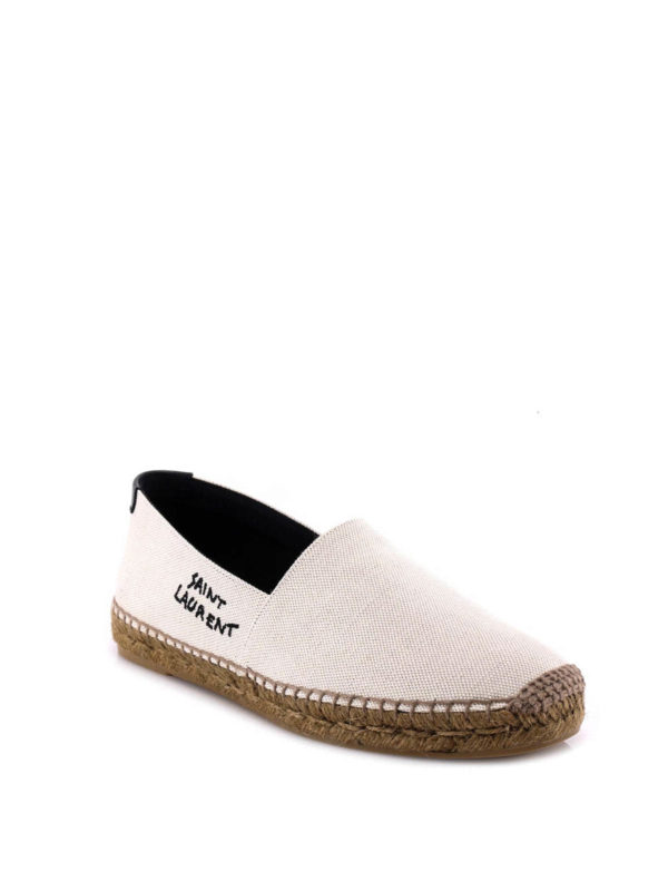 SAINT LAURENT: espadrilles online - Canvas-linen blend espadrilles
