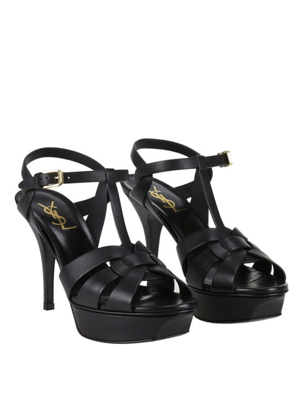 SAINT LAURENT: sandals online - Tribute 75 platform leather sandals