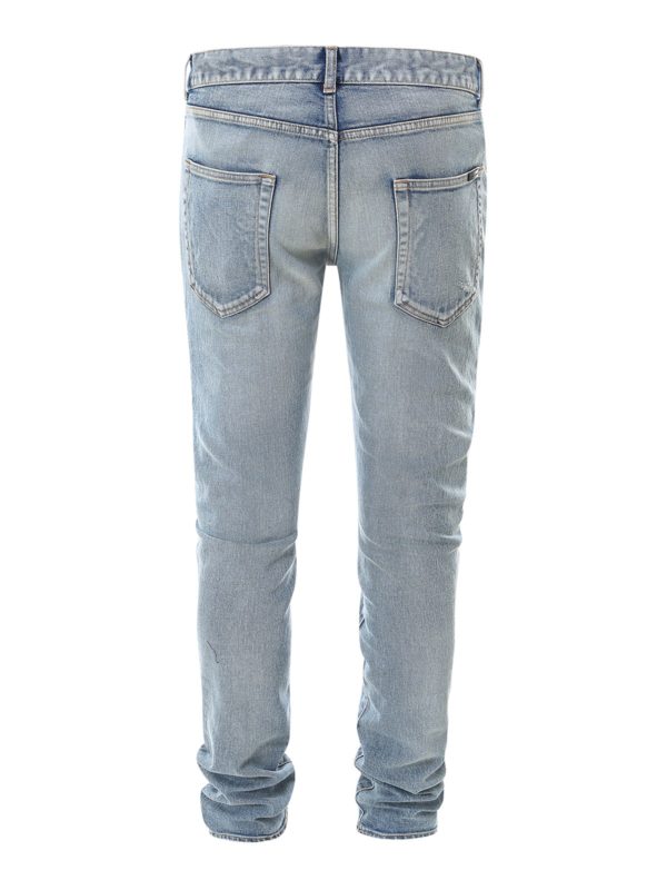 SAINT LAURENT: skinny jeans online - Faded denim jeans