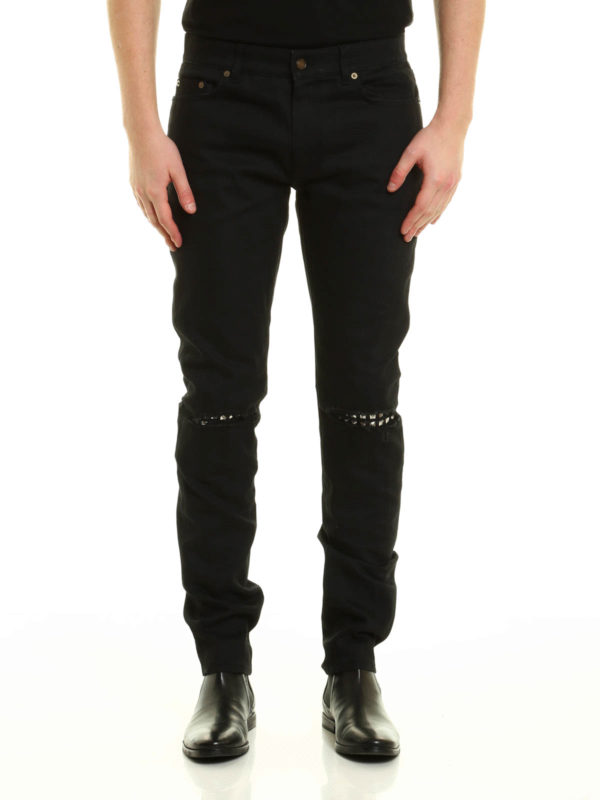 SAINT LAURENT: Jeans pitillos online - Vaqueros Pitillos Negros