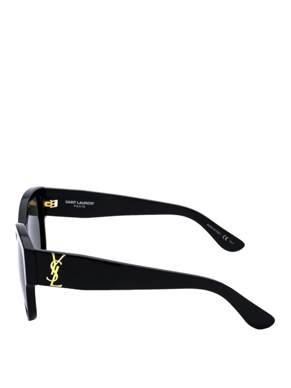 SAINT LAURENT: sunglasses online - M3 golden logo sunglasses