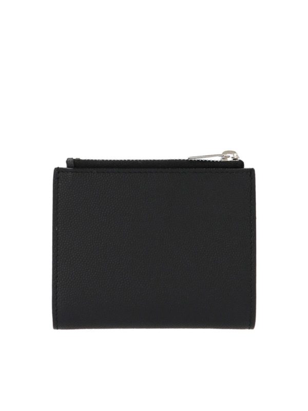 SAINT LAURENT: wallets & purses online - Branded cardholder in black