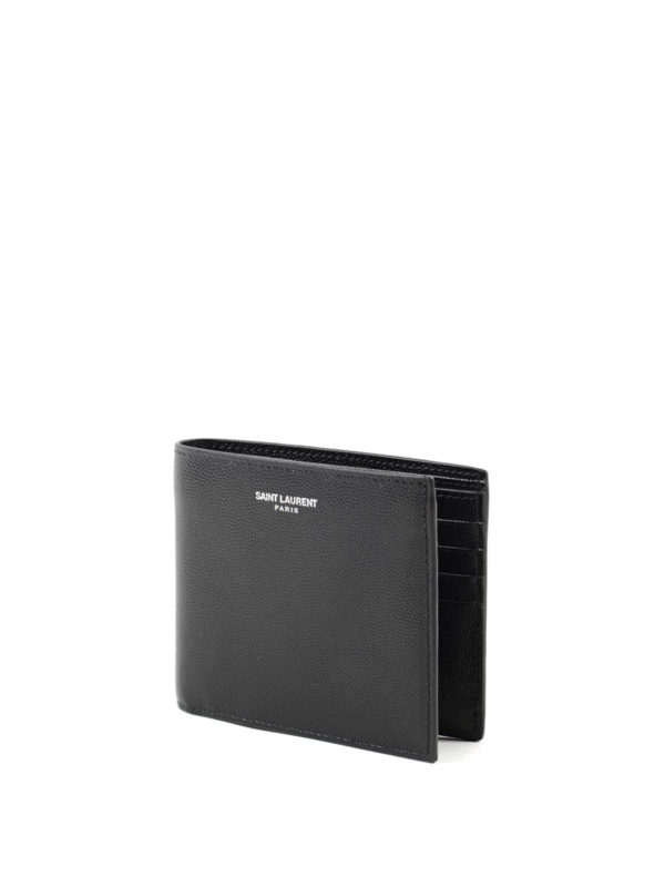 SAINT LAURENT: wallets & purses online - Leather wallet with logo lettering