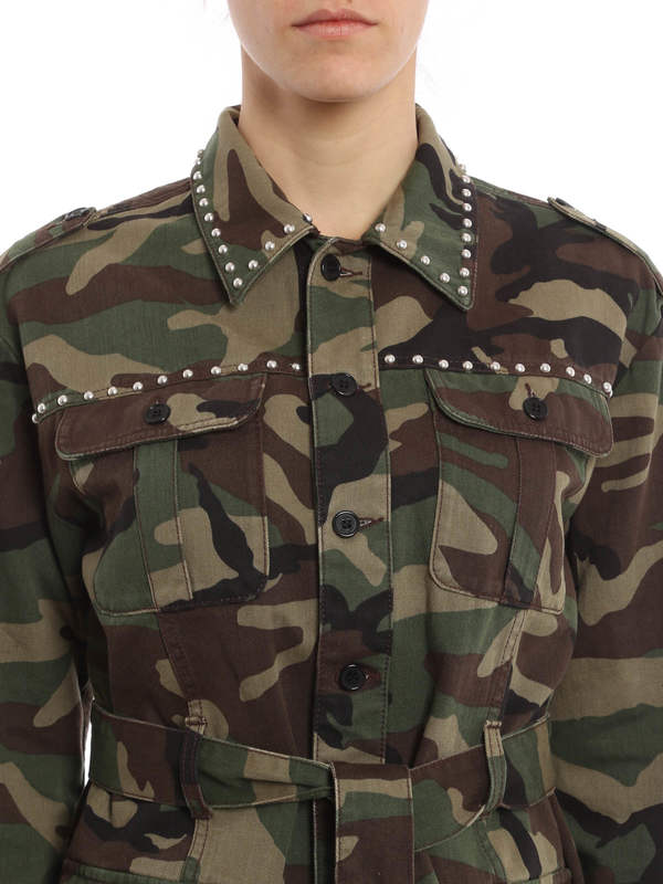 SAINT LAURENT PARIS buy online Camo pattern denim jacket
