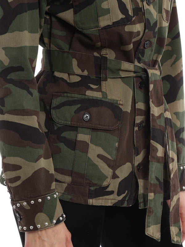 iKRIX SAINT LAURENT PARIS: Camo pattern denim jacket