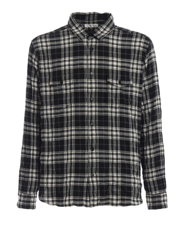 SAINT LAURENT: Hemden - Hemd - Gemustert