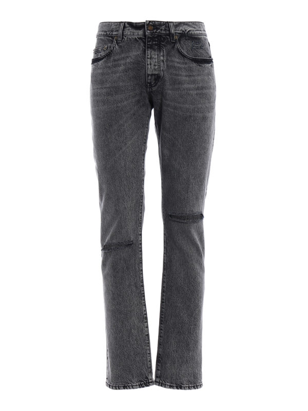 SAINT LAURENT: Jeans Rectos - Vaqueros Rectos - Slim Fit