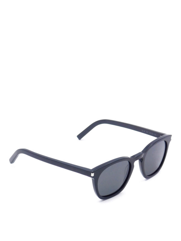 SAINT LAURENT: sunglasses - SL 28 glossy acetate frame sunglasses