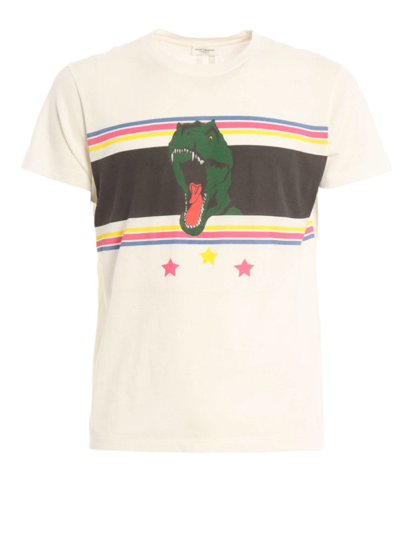 SAINT LAURENT: t-shirts - T-Rex jersey T-shirt