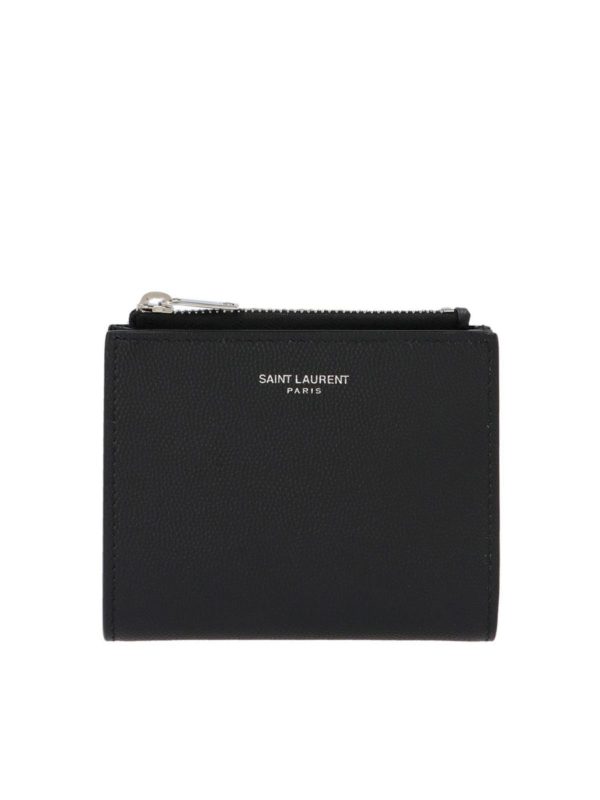 SAINT LAURENT: wallets & purses - Branded cardholder in black