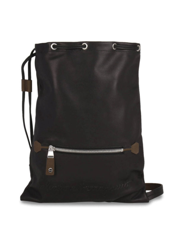 SALVATORE FERRAGAMO: backpacks - Leather backpack