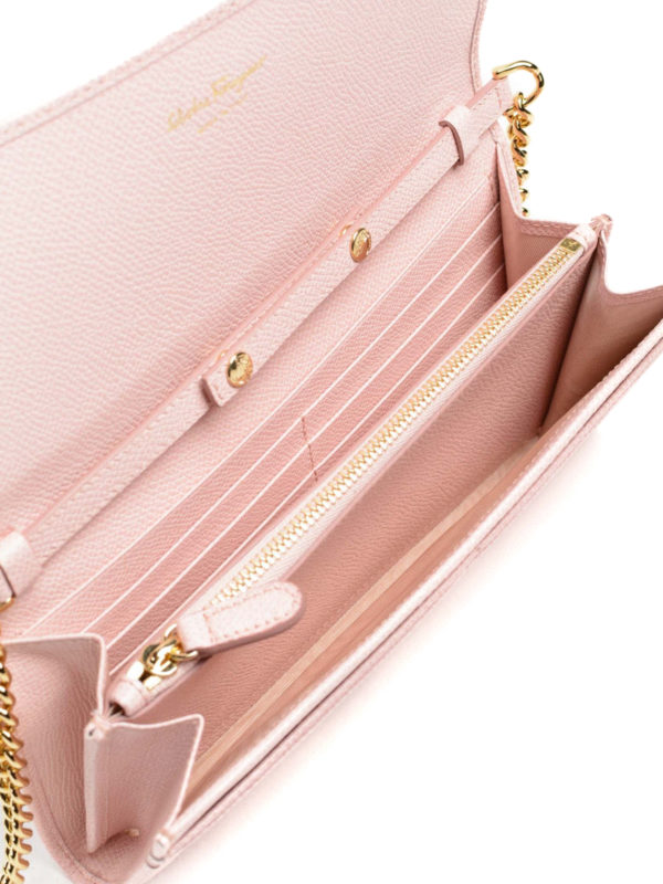 SALVATORE FERRAGAMO buy online Gancini pink leather wallet bag