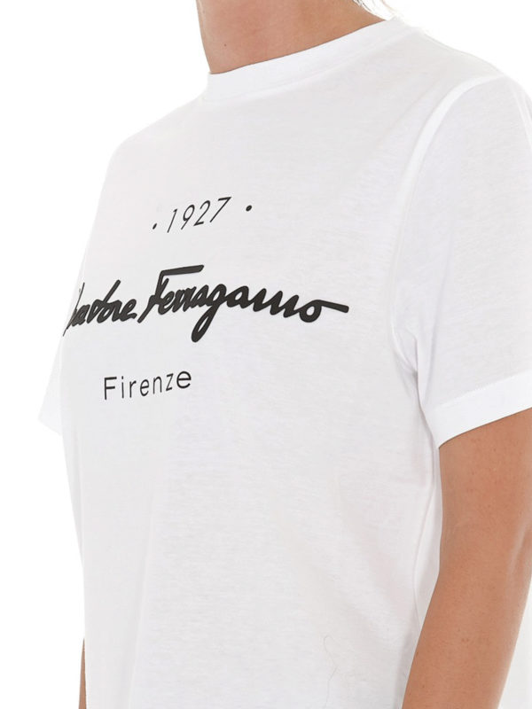 Ferragamo Logo print white T-shirt - White - Women|11C466722283