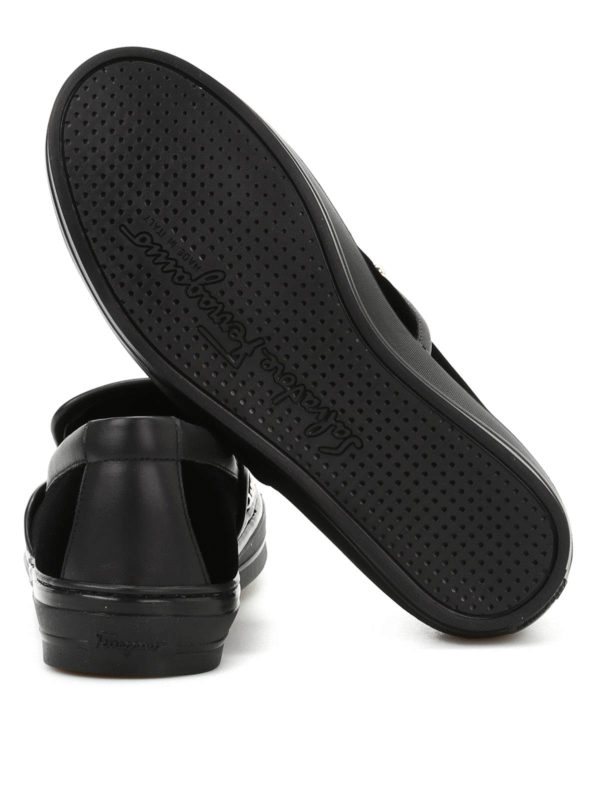 Ferragamo Pacau Rock studded slip-ons - Black|034727650661 display picture 1