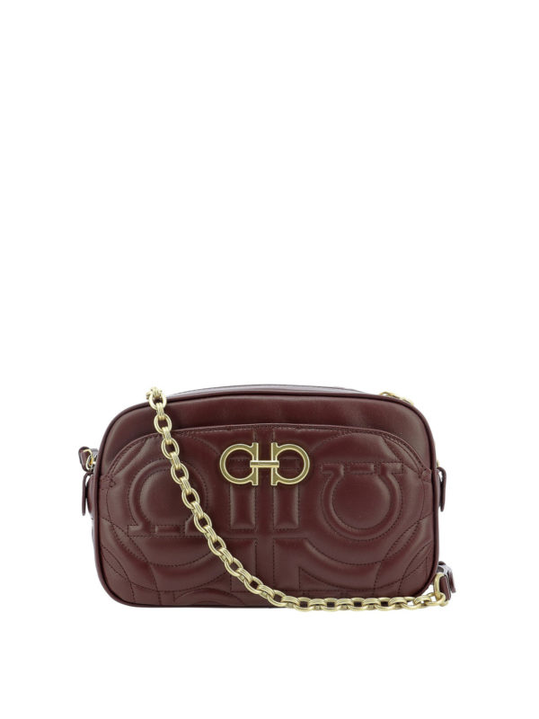 SALVATORE FERRAGAMO: cross body bags - Gancini quilted camera bag