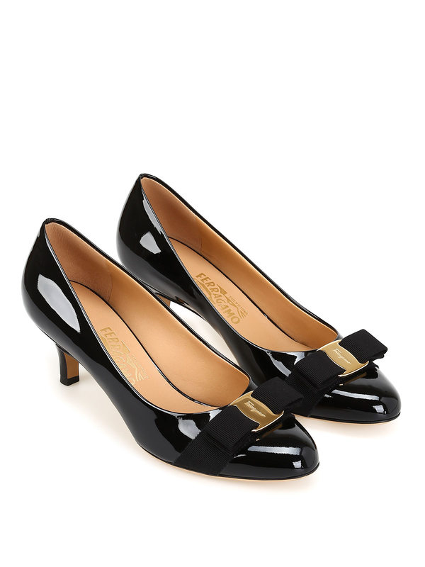 SALVATORE FERRAGAMO: flat shoes - Carla 55 patent leather pump