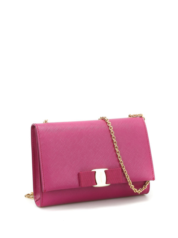 Ferragamo Vara bow mini crossbody bag - Fuchsia|22B558656944