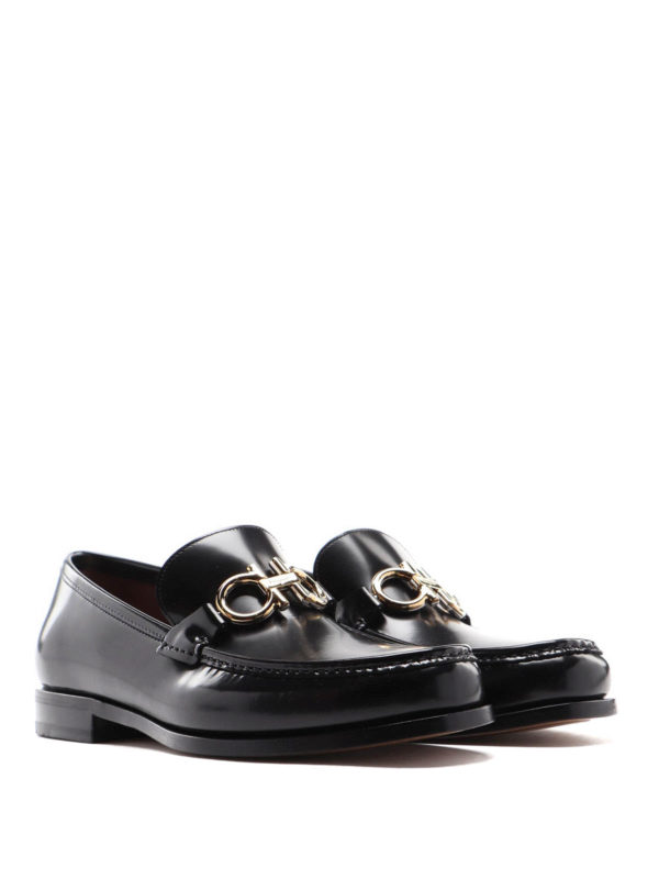 Ferragamo Rolo brushed leather loafers - Black - Men|02B715715549