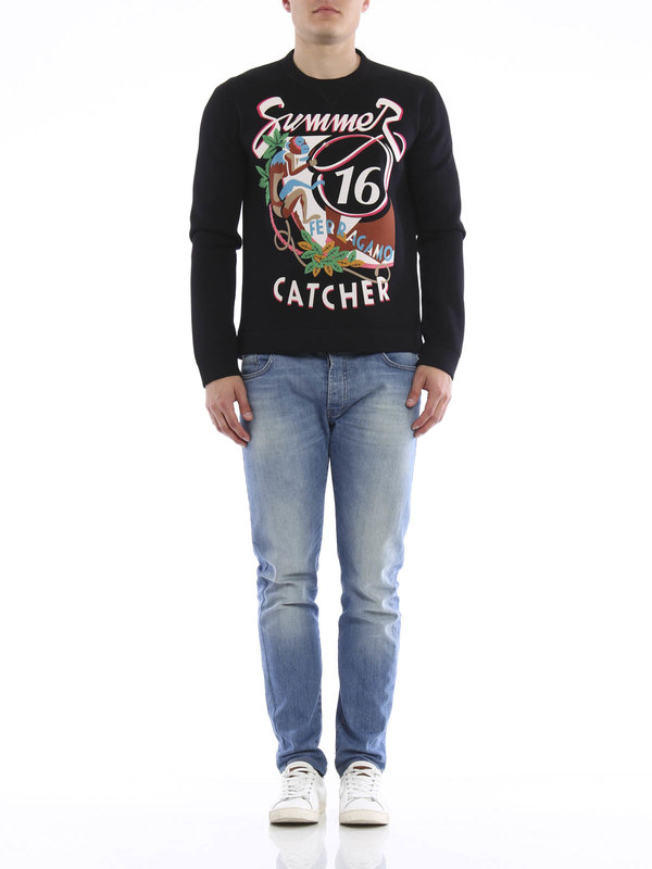 SALVATORE FERRAGAMO: Sweatshirts & Sweaters online - Printed viscose sweatshirt