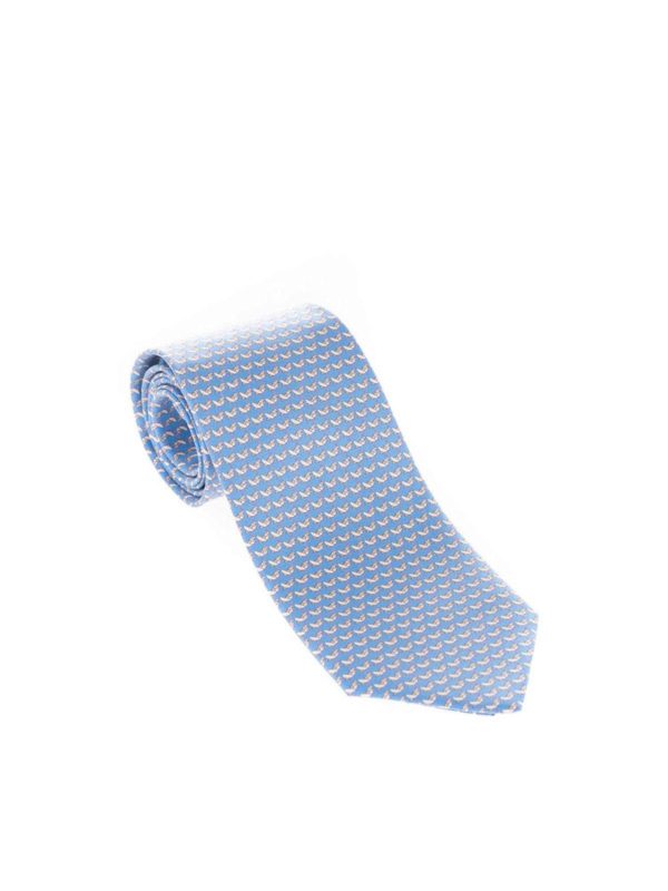 SALVATORE FERRAGAMO: Krawatten und Fliegen online - Krawatte - Hellblau